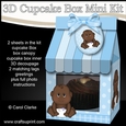 3D Mini Milk Carton Cupcake Treat Box Mini Kit - Cute Little Ethnic Baby Boy