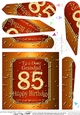 85th Birthday Grandad Beer Label Fan Pyramage Topper