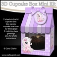 3D Mini Milk Carton Cupcake Treat Box Mini Kit - Cute Little Pony