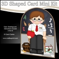 3D Shaped Card Kit - Cute School Teacher
