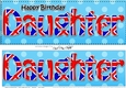 Large DL Happy Birthday DAUGHTER 3D decoupage UK Union Jack