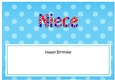 Large DL Happy Birthday NIECE insert UK Union Jack
