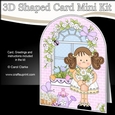 3D Shaped Card  Kit - Country Cottage Girlz Zoe