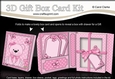 3D Cute Little Teddy Bear Gift Box Card Kit 3d Decoupage
