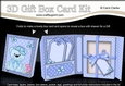 3D Cute Little Teddy Bear Gift Box Card Kit 3d Decoupage
