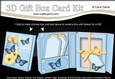 3D Gift Box Card Kit 3d Decoupage - Butterfly & Flowers Birdcage
