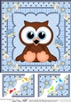 8 x 8 Cute Little Hoot Owl Scalloped Corner Topper  