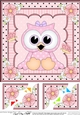 8 x 8 Cute Little Hoot Owl Scalloped Corner Topper  