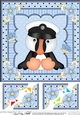 8 x 8 Cute Little Pip Penguin Scalloped Corner Topper  