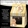 3D Mini Milk Carton Cupcake Treat Box Mini Kit - Cute Little Ethnic Baby