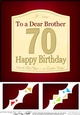 8 x 8 70th Birthday Brother Wine Label Scalloped Corner