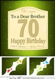 8 x 8 70th Birthday Brother Champagne Label Scalloped Corner