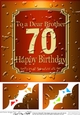 8 x 8 70th Birthday Brother Beer Label Scalloped Corner
