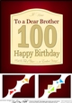 8 x 8 100th Birthday Brother Wine Label Scalloped Corner