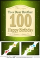 8 x 8 100th Birthday Brother Champagne Label Scalloped Corner