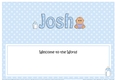 Large DL Welcome to the World JOSH insert