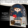 3D Shaped Card Kit - Cute Little Schoolboy