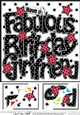 8 x 8 Have a Fabulous Birthday GIRLFRIEND Scalloped corner Topper