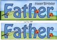 Large DL Happy Birthday FATHER 3D decoupage with Fishing