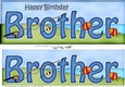 Large DL Happy Birthday BROTHER 3D decoupage with Fishing
