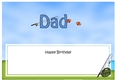 Large DL Happy Birthday DAD insert with Fishing