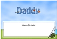 Large DL Happy Birthday DADDY insert with Fishing