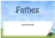 Large DL Happy Birthday FATHER insert with Fishing