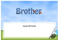 Large DL Happy Birthday BROTHER insert with Fishing