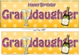 Large DL Happy Birthday GRANDDAUGHTER 3D decoupage with Champagne