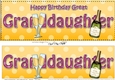Large DL Happy Birthday GREAT GRANDDAUGHTER 3D decoupage with Champagne