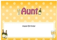 Large DL Happy Birthday AUNT insert with Champagne