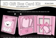 3D Cute Little Teddy Bear Gift Box Card Kit 3d Decoupage
