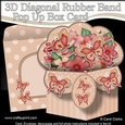 3D Diagonal Rubber Band Pop Up Box Card Kit - Pretty Flowers & Butterflies