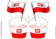 Flying the Flag Poland Cupcake Felties Shaped Card
