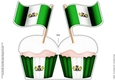 Flying the Flag Nigeria Cupcake Felties Shaped Card