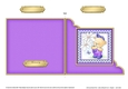 Cute Hunney Bear Robert has pretty Flowers - Cut and Fold Corner Card  