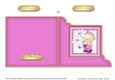 Cute Hunney Bear Robert has pretty Flowers - Cut and Fold Corner Card  