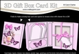 3D Gift Box Card Kit 3d Decoupage - Butterfly & Flowers Birdcage