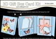 3D Gift Box Card Kit 3d Decoupage - Butterfly & Flowers Birdcage