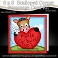 8 x 8 GiGi Horse Get Well Heart Scalloped Corner Kit