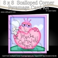 8 x 8 Freya Frog Get Well Heart Scalloped Corner Kit