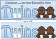 Large DL Ethnic New Baby Congratulations on Your Beautiful New ... TWINS 3D decoupage