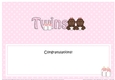 Large DL Ethnic New Baby Congratulations on Your Beautiful New ... TWINS insert
