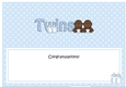 Large DL Ethnic New Baby Congratulations on Your Beautiful New ... TWINS insert