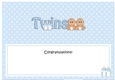 Large DL Ethnic New Baby Congratulations on Your Beautiful New ... TWINS insert