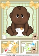 8 x 8 Cute Ethnic New Baby Scalloped Corner Topper