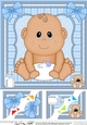 8 x 8 Cute Ethnic New Baby Boy Scalloped Corner Topper