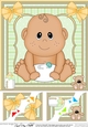 8 x 8 Cute Ethnic New Baby Scalloped Corner Topper