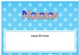 Large DL Happy Birthday MOMMY insert USA Stars & Stripes