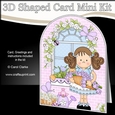 3D Shaped Card  Kit - Country Cottage Girlz Zoe has a Basket of Roses